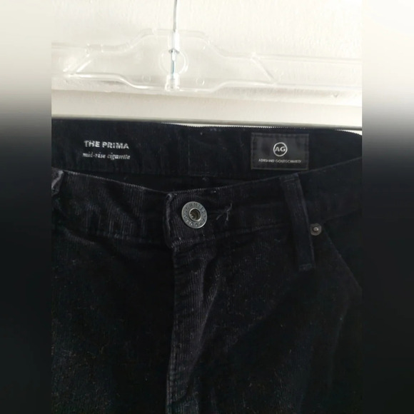 Adriano Goldschmied AG The Prima Midrise Cigarette black corduroy pant 30 - Picture 5 of 8